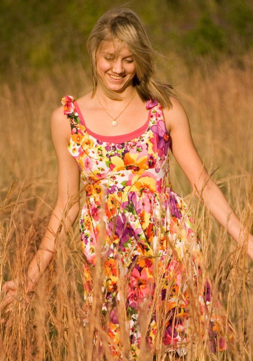girl in field